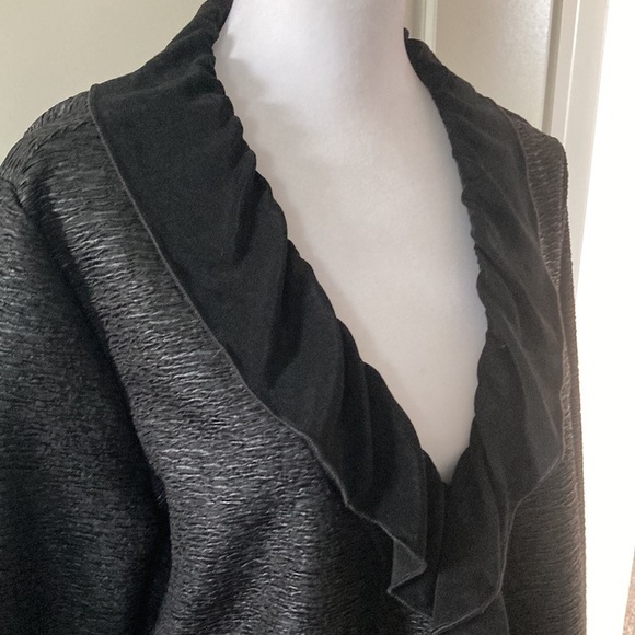 Chico’s large 12 blazer black - Picture 2 of 12